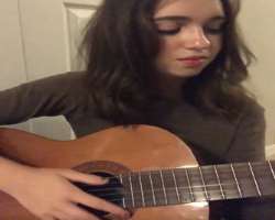 She can also play the guitar.
